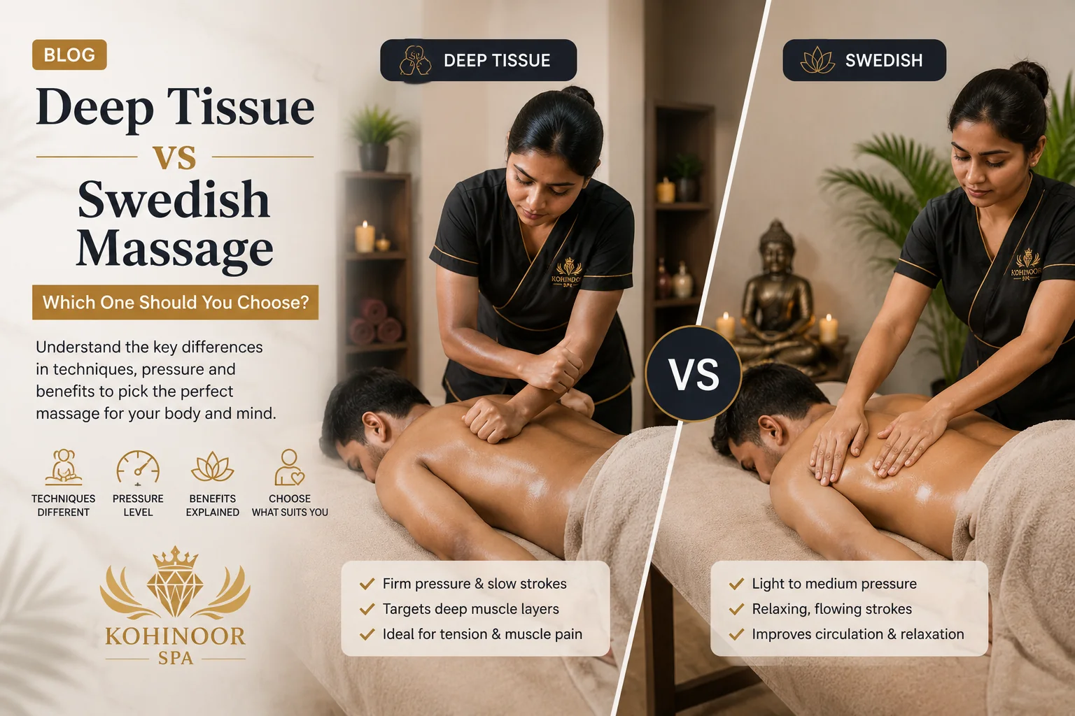 Deep Tissue vs Swedish Massage
